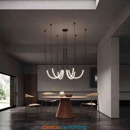 Plafondlamp Creative Line Bamboe Hanglamp Zwart Goud Plafondlamp Creative Line Bamboe Hanglamp Zwart Goud