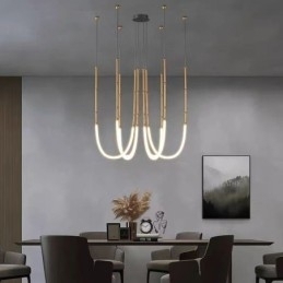 Plafondlamp Creative Line Bamboe Hanglamp Zwart Goud