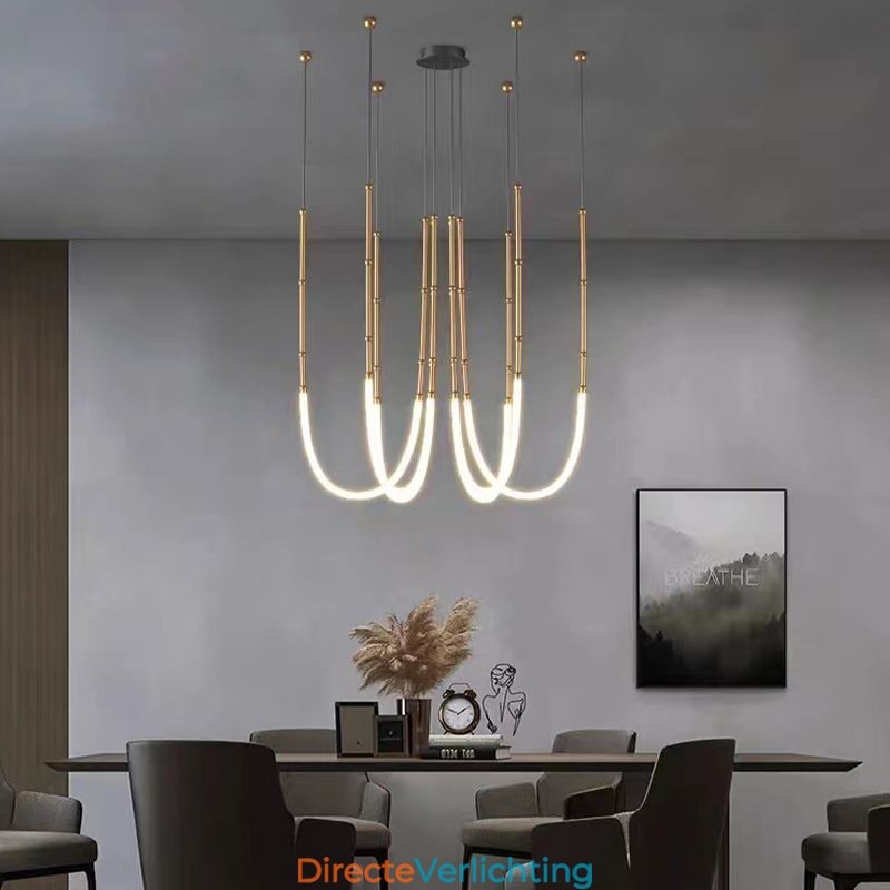 Plafondlamp Creative Line Bamboe Hanglamp Zwart Goud