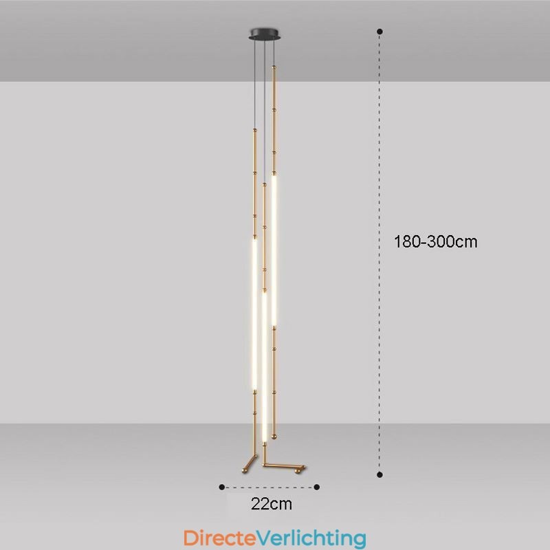 Plafondlamp Creative Line Bamboe Hanglamp Zwart Goud