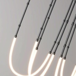 Plafondlamp Creative Line Bamboe Hanglamp Zwart Goud