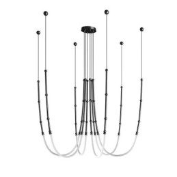 Plafondlamp Creative Line Bamboe Hanglamp Zwart Goud