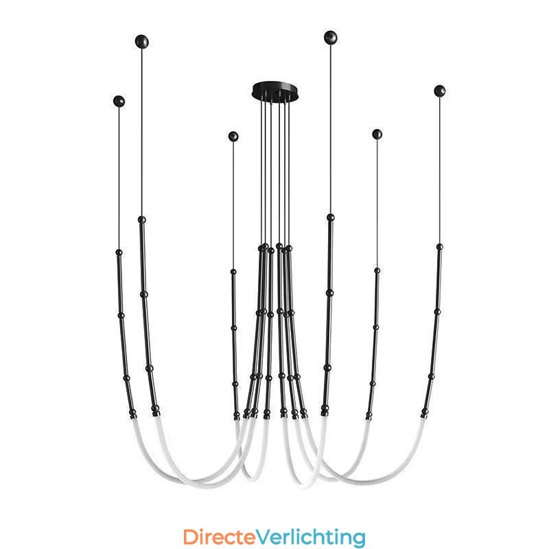 Plafondlamp Creative Line Bamboe Hanglamp Zwart Goud