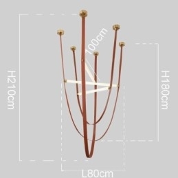 Europese hanglamp Wabi Sabi-stijl riem decoratieve lamp