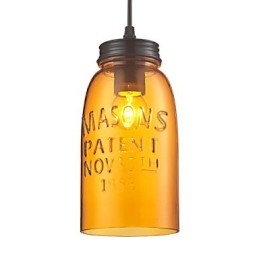 Hanglamp 1 licht Italië stijl transparant galvaniseren