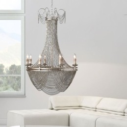 Aluminium ketting hanglamp creatieve lamp luxe kwast decoratieve lamp goud zilver