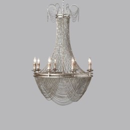Aluminium ketting hanglamp creatieve lamp luxe kwast decoratieve lamp goud zilver