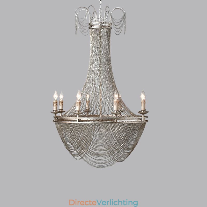 Aluminium ketting hanglamp creatieve lamp luxe kwast decoratieve lamp goud zilver