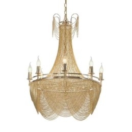 Aluminium ketting hanglamp creatieve lamp luxe kwast decoratieve lamp goud zilver