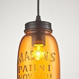 Hanglamp 1 licht Italië stijl transparant galvaniseren