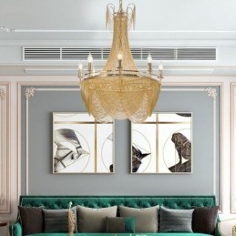 Aluminium ketting hanglamp creatieve lamp luxe kwast decoratieve lamp goud zilver