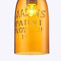 Hanglamp 1 licht Italië stijl transparant galvaniseren