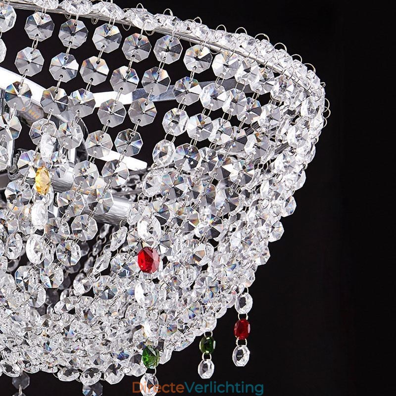 Kristallen hanglamp moderne luxe ovale plafondlamp