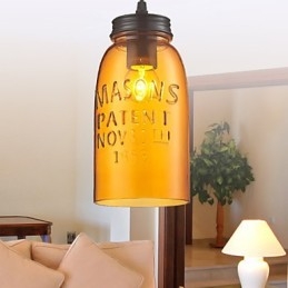 Hanglamp 1 licht Italië stijl transparant galvaniseren