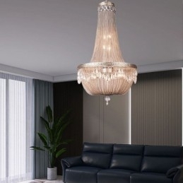 Kwast Hanglamp Retro Amerikaanse Duplex Aluminium Ketting Plafondlamp
