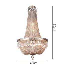 Kwast Hanglamp Retro Amerikaanse Duplex Aluminium Ketting Plafondlamp