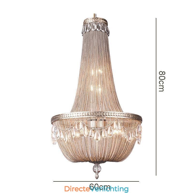 Kwast Hanglamp Retro Amerikaanse Duplex Aluminium Ketting Plafondlamp