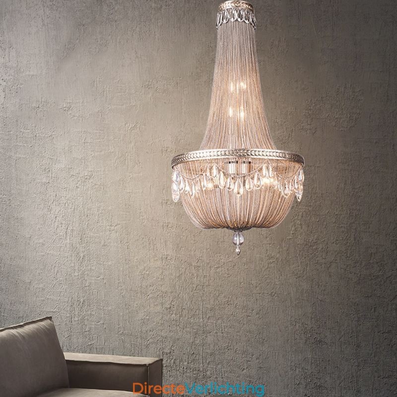 Kwast Hanglamp Retro Amerikaanse Duplex Aluminium Ketting Plafondlamp