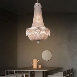 Kwast Hanglamp Retro Amerikaanse Duplex Aluminium Ketting Plafondlamp