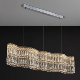 Lange kristallen hanglamp luxe decoratie plafondlamp