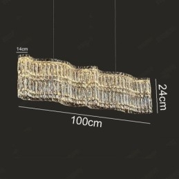 Lange kristallen hanglamp luxe decoratie plafondlamp