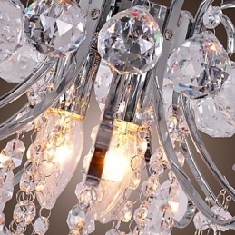 Moderne eigentijdse kristallen mini-stijl gegalvaniseerde metalen kroonluchter inbouw