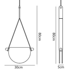 Hanglamp Moderne Minimalistische Riem Glazen Plafondlamp