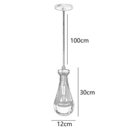 Waterdruppel hanglamp moderne minimalistische koperen kunst plafondlamp