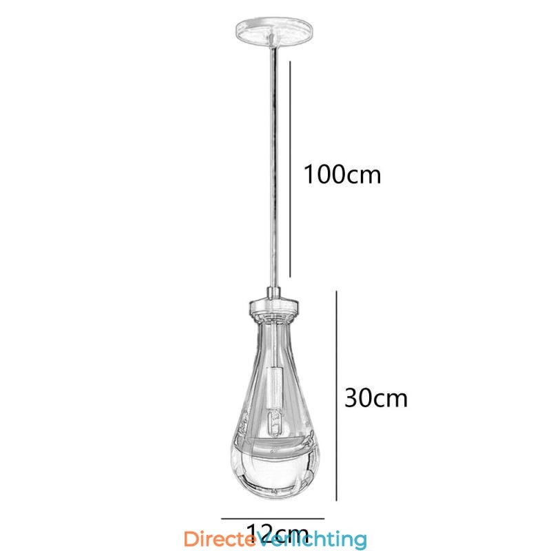Waterdruppel hanglamp moderne minimalistische koperen kunst plafondlamp