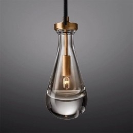 Waterdruppel hanglamp moderne minimalistische koperen kunst plafondlamp