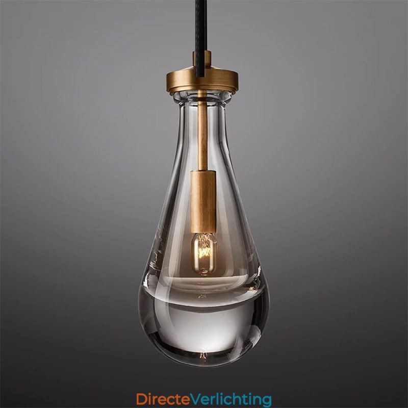 Waterdruppel hanglamp moderne minimalistische koperen kunst plafondlamp