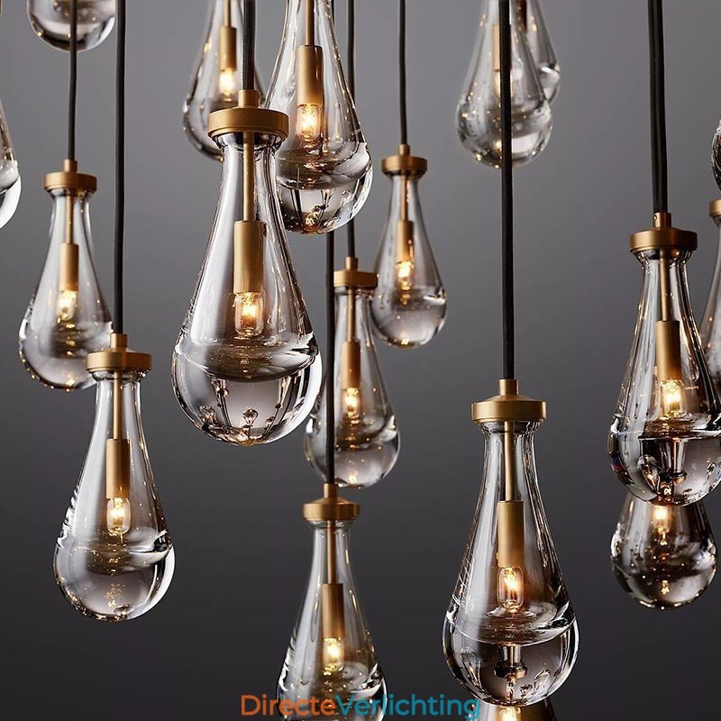 Waterdruppel hanglamp moderne minimalistische koperen kunst plafondlamp