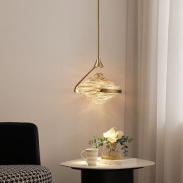 Hanglamp Modern Minimalistisch Smeedijzer Lava Glas Plafondlamp
