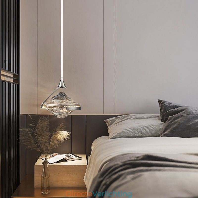 Hanglamp Modern Minimalistisch Smeedijzer Lava Glas Plafondlamp