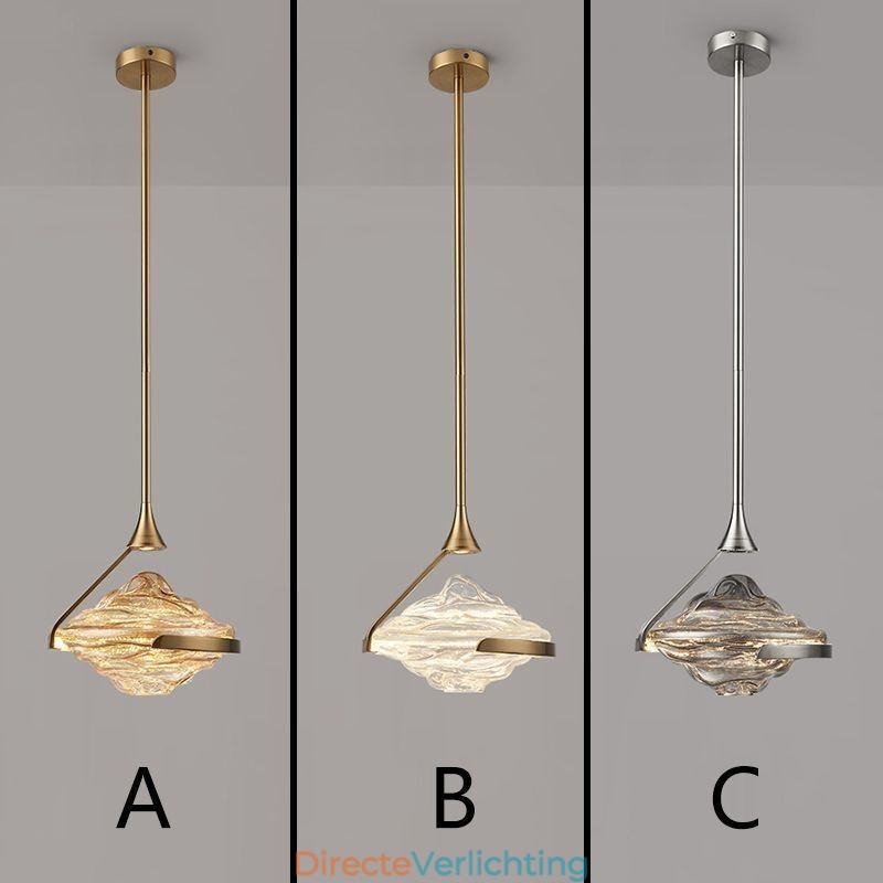 Hanglamp Modern Minimalistisch Smeedijzer Lava Glas Plafondlamp