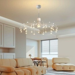 Hanglamp Nordic Creative Natuurlijk Wit Plafondlamp 30 Lampen