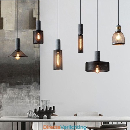 Zwarte hanglamp Cementroosterlamp Landelijke Retro Plafondlamp Zwarte hanglamp Cementroosterlamp Landelijke Retro Plafondlamp