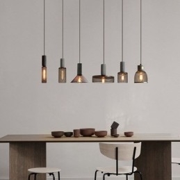Zwarte hanglamp Cementroosterlamp Landelijke Retro Plafondlamp