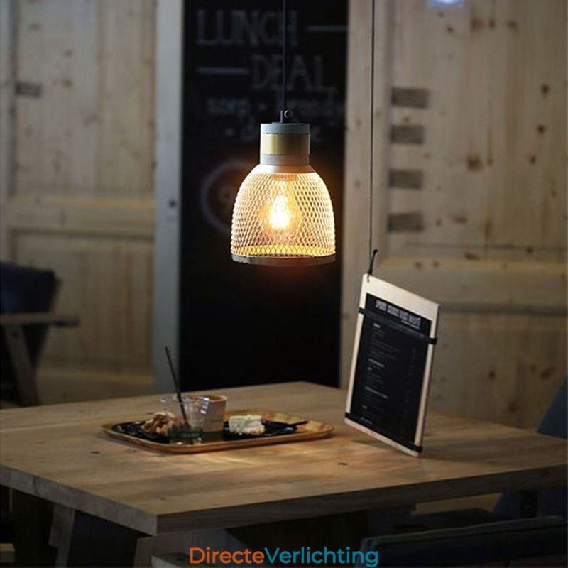 Zwarte hanglamp Cementroosterlamp Landelijke Retro Plafondlamp