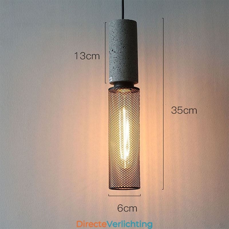 Zwarte hanglamp Cementroosterlamp Landelijke Retro Plafondlamp