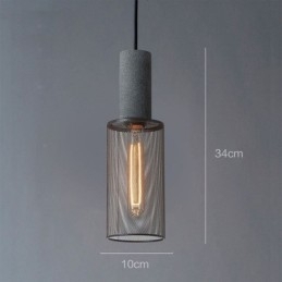 Zwarte hanglamp Cementroosterlamp Landelijke Retro Plafondlamp