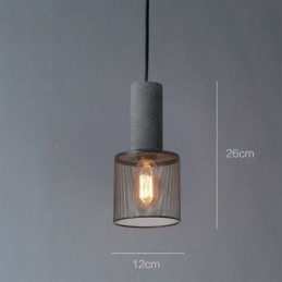 Zwarte hanglamp Cementroosterlamp Landelijke Retro Plafondlamp