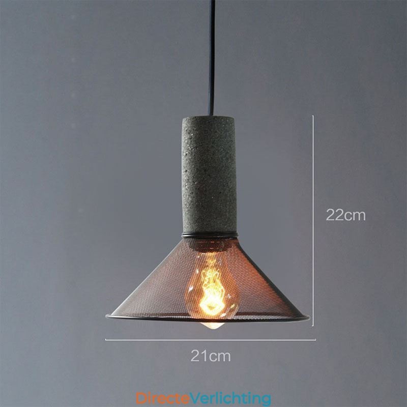 Zwarte hanglamp Cementroosterlamp Landelijke Retro Plafondlamp