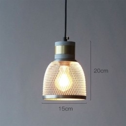 Zwarte hanglamp Cementroosterlamp Landelijke Retro Plafondlamp