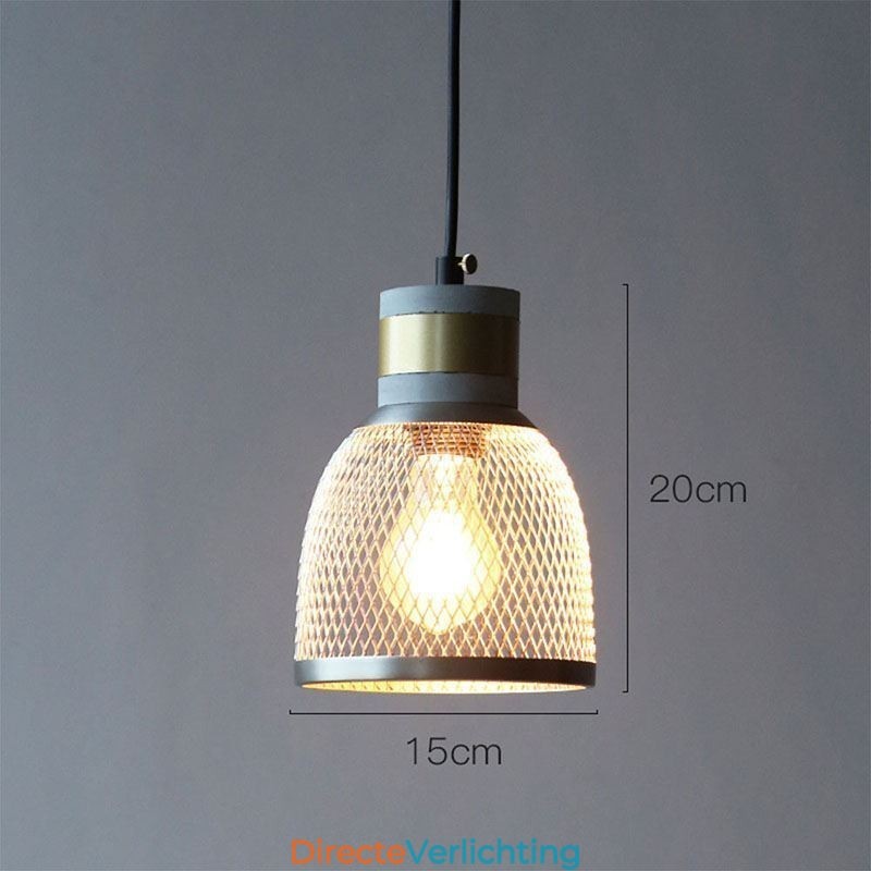 Zwarte hanglamp Cementroosterlamp Landelijke Retro Plafondlamp