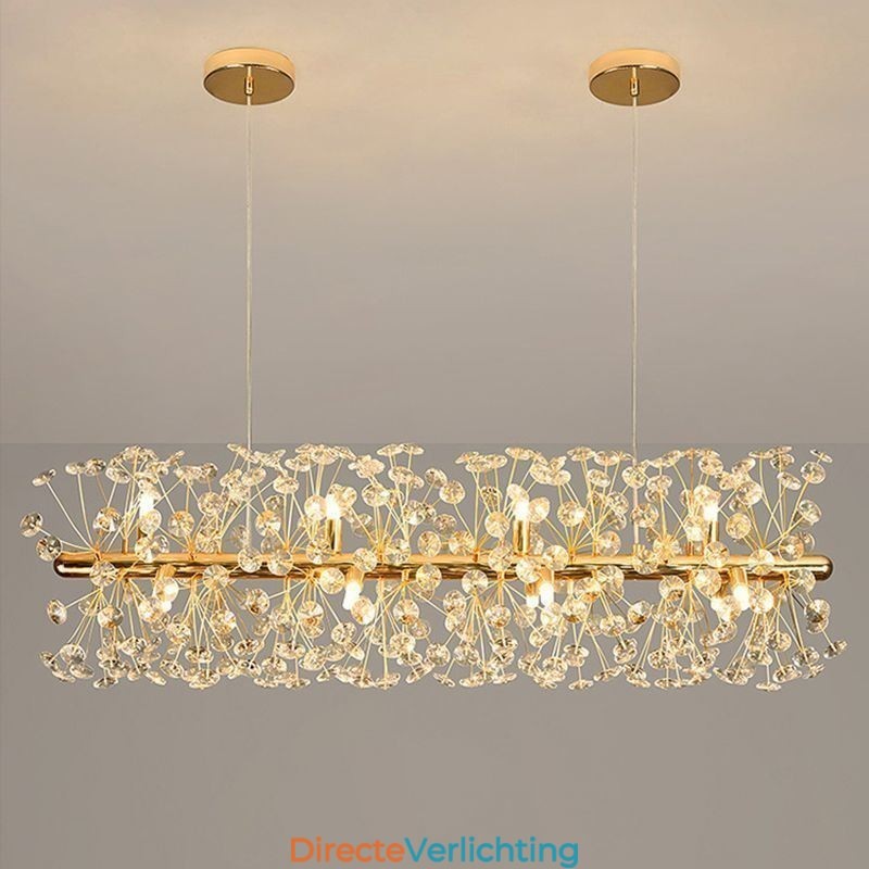 Hanglamp Galvaniserende Strip Zonnebloem Smeedijzeren Plafondlamp