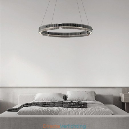 Cirkelvormige hanglamp 60 80CM glazen plafondlamp traploos dimbaar met afstandsbediening Cirkelvormige hanglamp 60 80CM glazen plafondlamp traploos dimbaar met afstandsbediening
