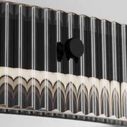 Cirkelvormige hanglamp 60 80CM glazen plafondlamp traploos dimbaar met afstandsbediening