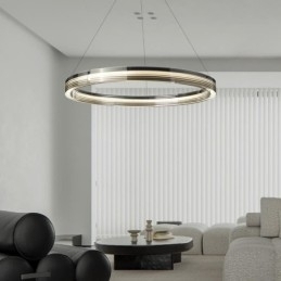 Hanglamp 60 80CM Cirkel Glazen Plafondlampen Trichromatisch Dimmen