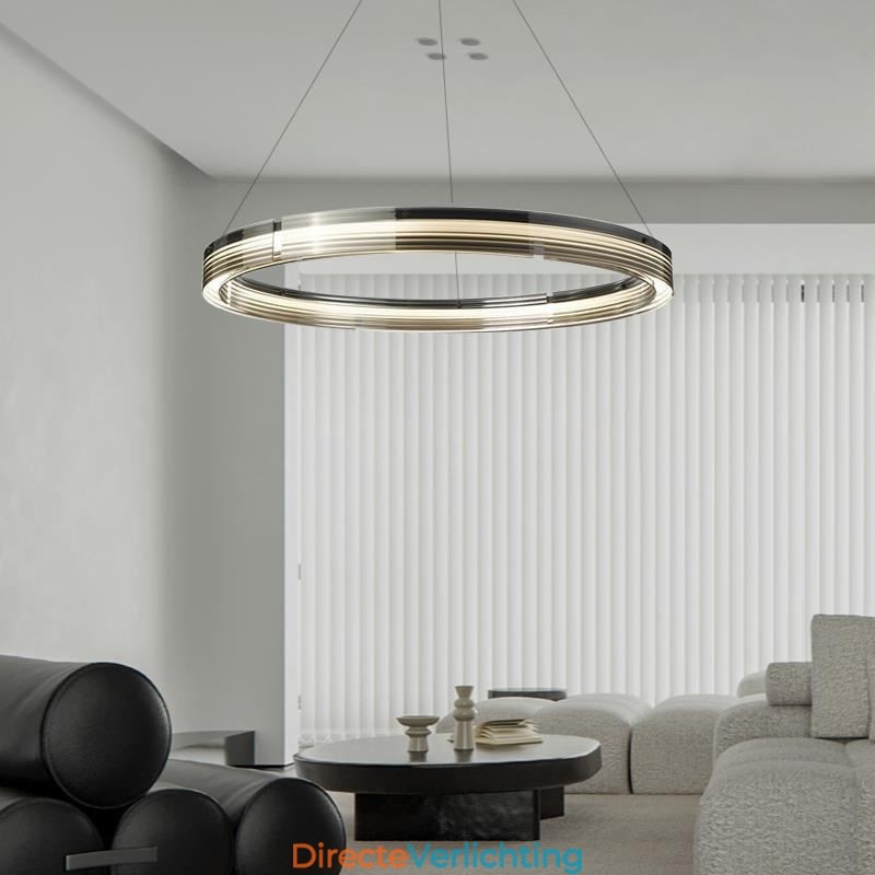 Hanglamp 60 80CM Cirkel Glazen Plafondlampen Trichromatisch Dimmen